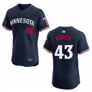 Twins #43 Anthony Banda Navy Stitched Jersey