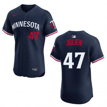 Twins #47 Edouard Julien Navy Stitched Jersey