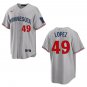Twins #49 Pablo Lopez Gray Stitched Jersey