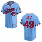 Twins #49 Pablo Lopez Light Blue Throwback Stitched Jersey
