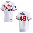 Twins #49 Pablo Lopez White Stitched Jersey