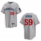 Twins #59 Jhoan Duran Gray Stitched Jersey