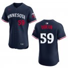 Twins #59 Jhoan Duran Navy Stitched Jersey