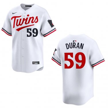 Twins #59 Jhoan Duran White Stitched Jersey