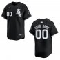 White Sox #00 Custom Name And Number Black Stitched Jersey