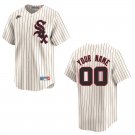 White Sox #00 Custom Name And Number Cream Stitched Jersey