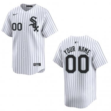 White Sox #00 Custom Name And Number White Stitched Jersey
