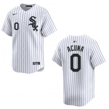 White Sox #0 Luisangel Acuna White Stitched Jersey