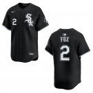 White Sox #2 Nellie Fox Black Stitched Jersey