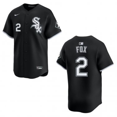 White Sox #2 Nellie Fox Black Stitched Jersey