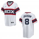 White Sox #8 Bo Jackson White Throwback Stitched Jersey