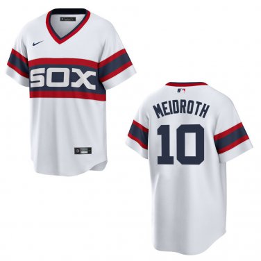 White Sox #10 Chase Meidroth White Throwback Stitched Jersey