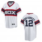 White Sox #12 Colson Montgomery White Throwback Stitched Jersey