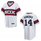 White Sox #14 Paul Konerko White Throwback Stitched Jersey