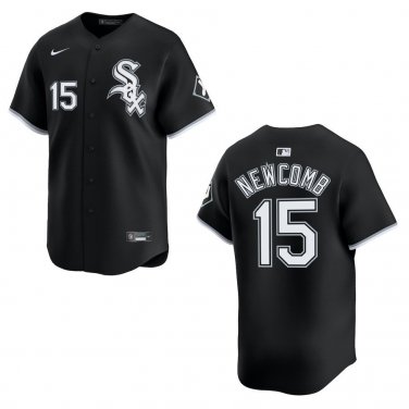 White Sox #15 Sean Newcomb Black Stitched Jersey