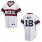White Sox #18 Anthony Kay White Throwback Stitched Jersey