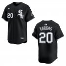 White Sox #20 Miguel Vargas Black Stitched Jersey