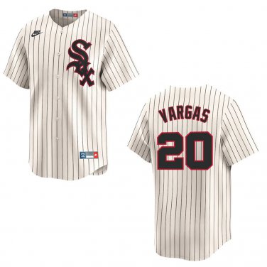 White Sox #20 Miguel Vargas Cream Stitched Jersey