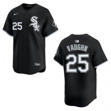 White Sox #25 Andrew Vaughn Black Stitched Jersey