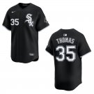 White Sox #35 Frank Thomas Black Stitched Jersey