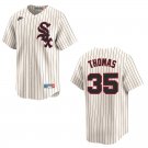 White Sox #35 Frank Thomas Cream Stitched Jersey