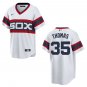 White Sox #35 Frank Thomas White Throwback Stitched Jersey