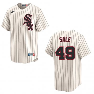 White Sox #49 Chris Sale Cream Stitched Jersey