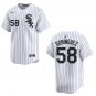 White Sox #58 Seranthony Dominguez White Stitched Jersey