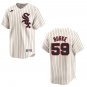 White Sox #59 Sean Burke Cream Stitched Jersey