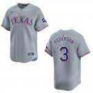 Rangers #3 Joc Pederson Gray Stitched Jersey