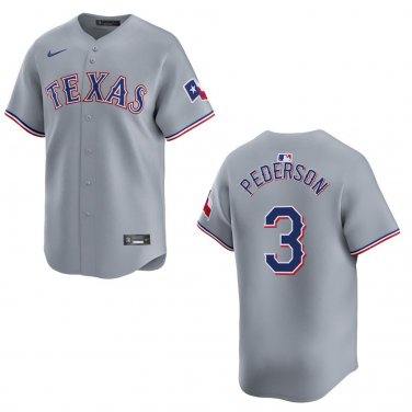Rangers #3 Joc Pederson Gray Stitched Jersey