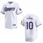 Rangers #10 Michael Young White Stitched Jersey