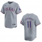 Rangers #11 Kyle Higashioka Gray Stitched Jersey