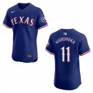 Rangers #11 Kyle Higashioka Royal Blue Stitched Jersey