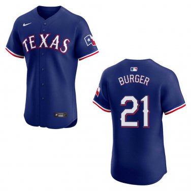 Rangers #21 Jake Burger Royal Blue Stitched Jersey