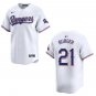 Rangers #21 Jake Burger White Stitched Jersey