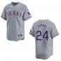 Rangers #24 Brandon Nimmo Gray Stitched Jersey