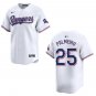 Rangers #25 Rafael Palmeiro White Stitched Jersey
