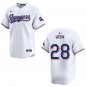 Rangers #28 Jonah Heim White Stitched Jersey