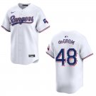Rangers #48 Jacob deGrom White Stitched Jersey
