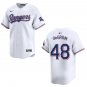 Rangers #48 Jacob deGrom White Stitched Jersey