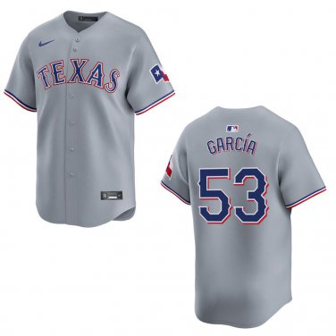 Rangers #53 Adolis Garcia Gray Stitched Jersey