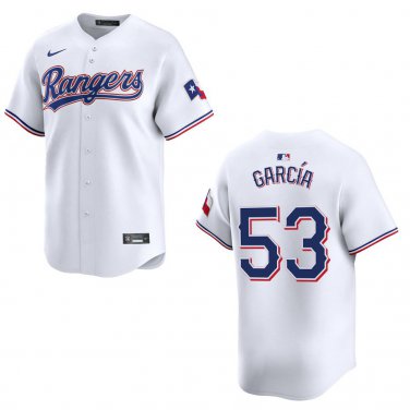 Rangers #53 Adolis Garcia White Stitched Jersey