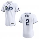 Rays #2 Yandy Diaz White Stitched Jersey