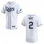 Rays #2 Yandy Diaz White Stitched Jersey