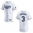 Rays #3 Evan Longoria White Stitched Jersey