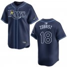 Rays #18 Ben Zobrist Navy Stitched Jersey