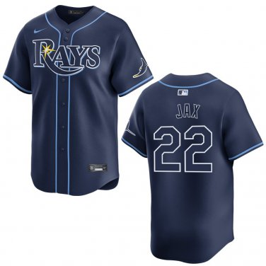 Rays #22 Griffin Jax Navy Stitched Jersey