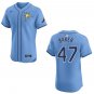 Rays #47 Bryan Baker Light Blue Stitched Jersey