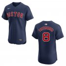 Red Sox #8 Carl Yastrzemski Navy Stitched Jersey